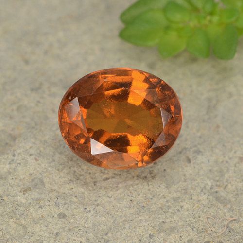 1.66ct Natural Laranja Profundo granada hessonita, oval, VS-SI