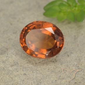 granada hessonita Laranja Profundo Natural 1.93ct, oval, VS