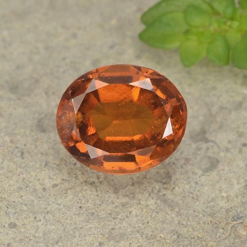 2.00ct Natural Laranja Profundo granada hessonita, oval, VS-SI
