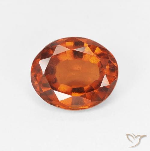1.99ct Natural âmbar laranja granada hessonita, oval, VS