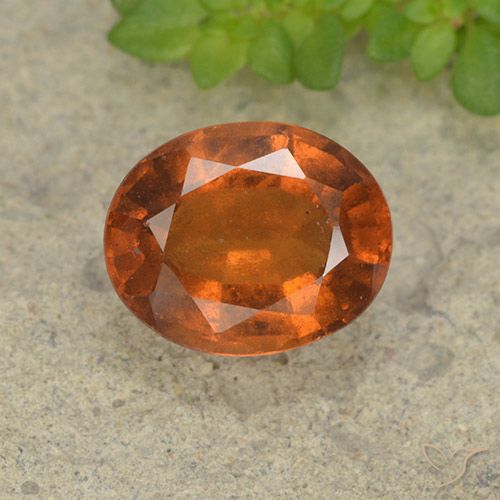 2.48ct Natural Laranja Profundo granada hessonita, oval, VS-SI