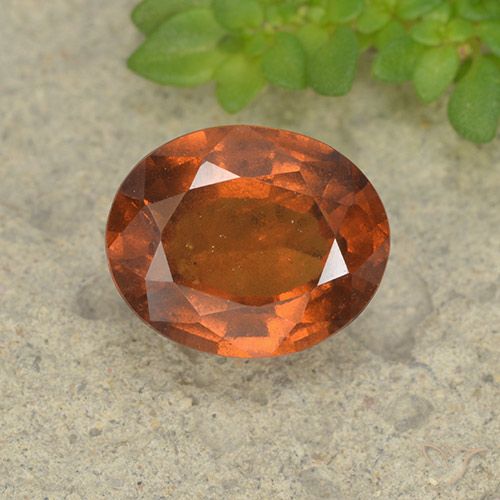2.27ct Natural âmbar laranja granada hessonita, oval, VS-SI
