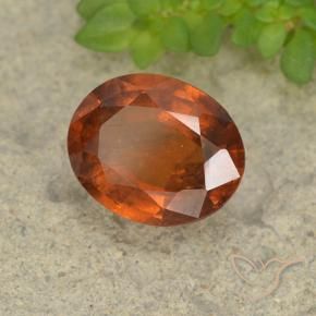 granada hessonita âmbar laranja Natural 2.27ct, oval, VS-SI