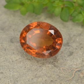 granada hessonita âmbar laranja Natural 1.81ct, oval, VS-SI