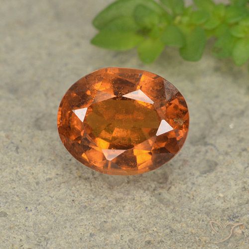 1.82ct Natural âmbar laranja granada hessonita, oval, VS-SI