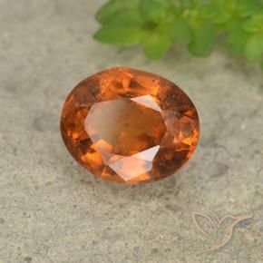 granada hessonita âmbar laranja Natural 1.82ct, oval, VS-SI