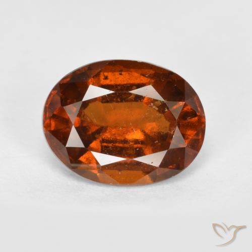 1.96ct Natural Laranja escuro granada hessonita, oval, VS-SI