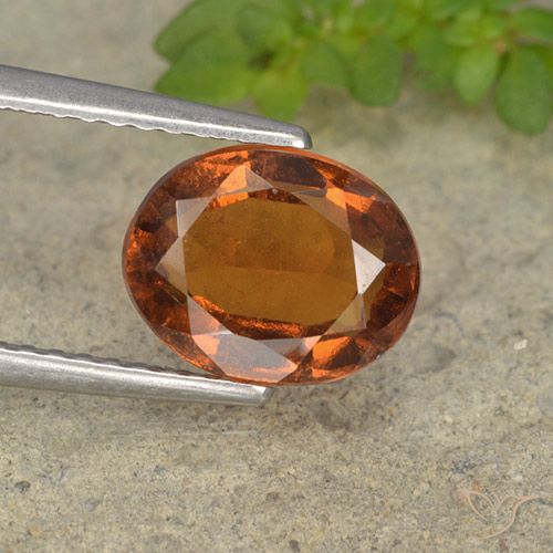 2.30ct Natural Laranja Profundo granada hessonita, oval, VS-SI