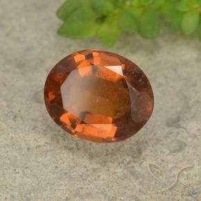 granada hessonita Laranja amarelado Natural 1.84ct, oval, VS-SI