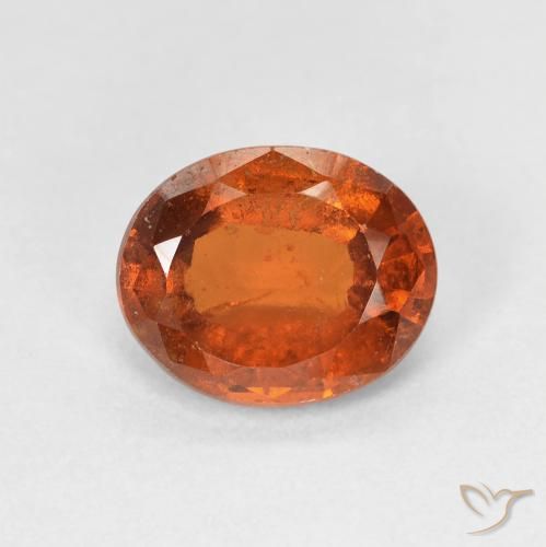 2.11ct Natural Laranja Profundo granada hessonita, oval, VS-SI