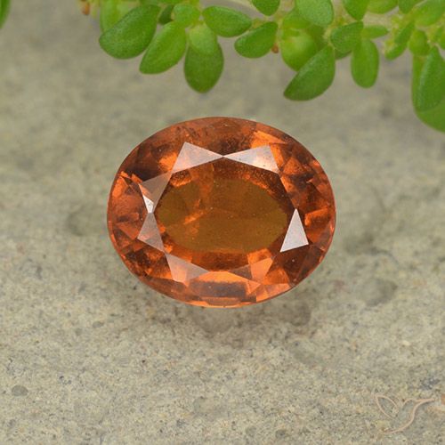 1.89ct Natural Laranja Profundo granada hessonita, oval, VS-SI