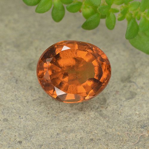 1.77ct Natural Laranja Profundo granada hessonita, oval, VS