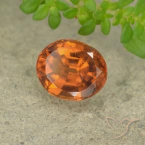 granada hessonita Laranja Profundo Natural 1.77ct, oval, VS
