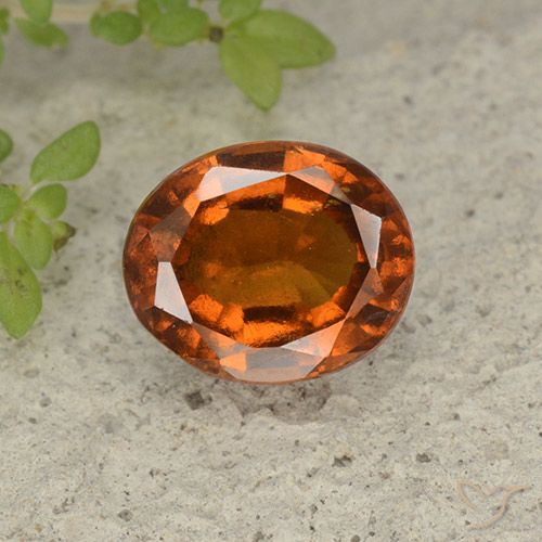 2.32ct Natural Laranja Profundo granada hessonita, oval, VS-SI