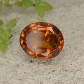 granada hessonita Laranja Profundo Natural 2.32ct, oval, VS-SI
