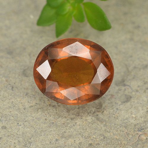2.10ct Natural Laranja médio-escuro granada hessonita, oval, VS-SI