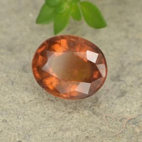 granada hessonita Laranja médio-escuro Natural 2.10ct, oval, VS-SI