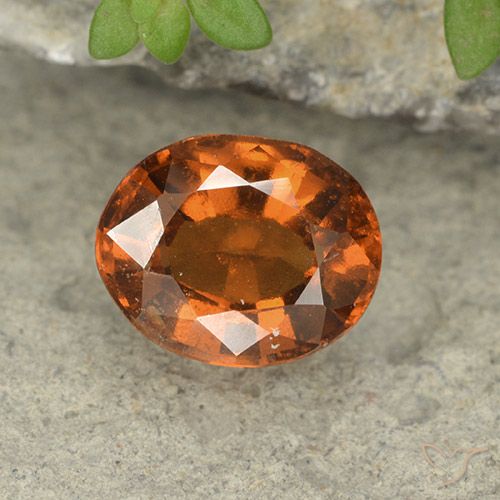 2.08ct Natural Laranja Profundo granada hessonita, oval, VS