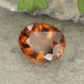 granada hessonita Laranja Profundo Natural 2.08ct, oval, VS