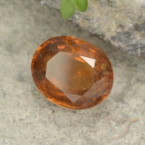 granada hessonita Laranja médio-escuro Natural 2.14ct, oval, VS-SI