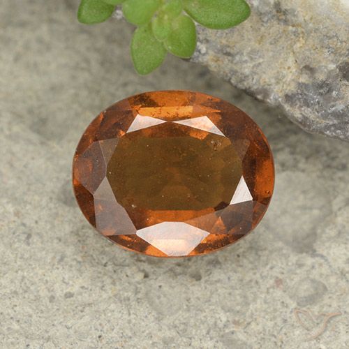 1.79ct Natural Laranja médio-escuro granada hessonita, oval, VS-SI