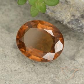 granada hessonita Laranja médio-escuro Natural 1.79ct, oval, VS-SI