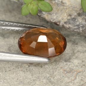 granada hessonita Laranja médio-escuro Natural 1.79ct, oval, VS-SI