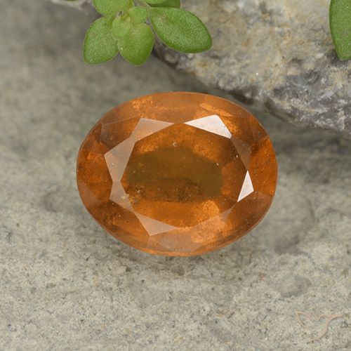 2.06ct Natural Laranja amarelado granada hessonita, oval, VS-SI