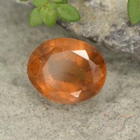 granada hessonita Laranja amarelado Natural 2.06ct, oval, VS-SI