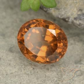 granada hessonita terra laranja Natural 1.79ct, oval, VS-SI