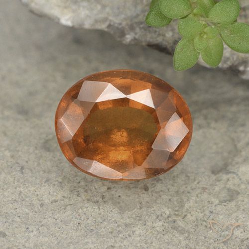 1.73ct Natural Laranja Profundo granada hessonita, oval, VS-SI