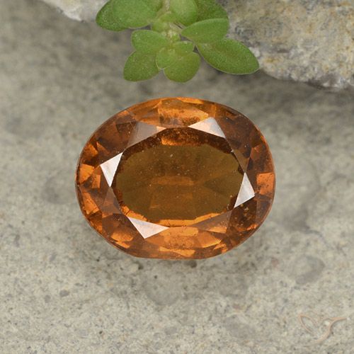1.93ct Natural Laranja médio-escuro granada hessonita, oval, VS