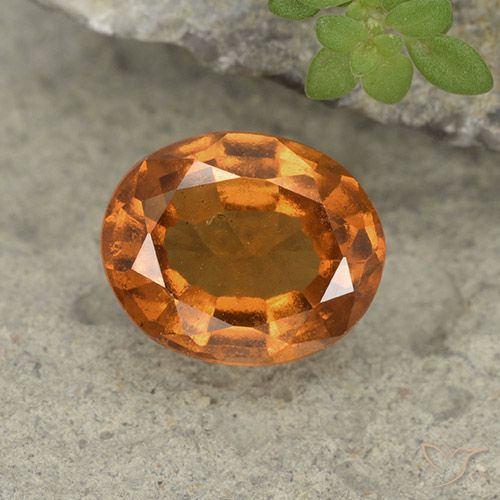 1.81ct Natural Laranja médio-escuro granada hessonita, oval, VS