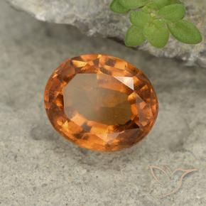 granada hessonita Laranja médio-escuro Natural 1.81ct, oval, VS