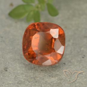 granada hessonita Laranja Médio Natural 1.83ct, Almofada, VS-SI