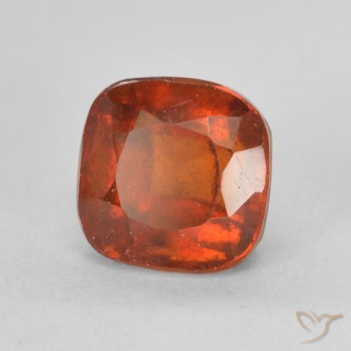 granada hessonita laranja avermelhado Natural 1.91ct, Almofada, VS