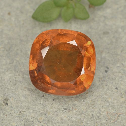 1.60ct Natural Laranja Médio granada hessonita, Almofada, VS-SI