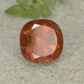 granada hessonita laranja avermelhado Natural 1.91ct, Almofada, VS-SI