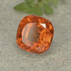 granada hessonita Laranja Profundo Natural 1.92ct, Almofada, VS-SI