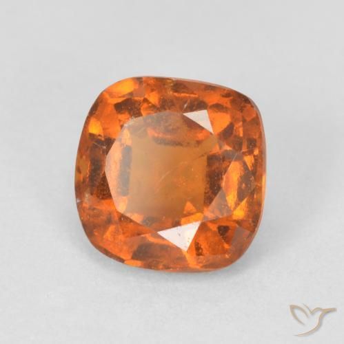 granada hessonita Laranja Profundo Natural 1.83ct, Almofada, VS-SI