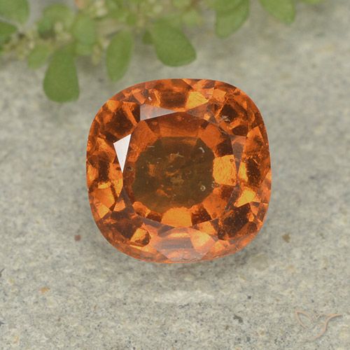 1.88ct Natural Laranja amarelado granada hessonita, Almofada, VS-SI