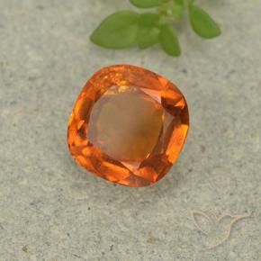 granada hessonita Laranja Médio Natural 1.80ct, Almofada, VS