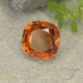granada hessonita Laranja amarelado Natural 1.95ct, Almofada, VS