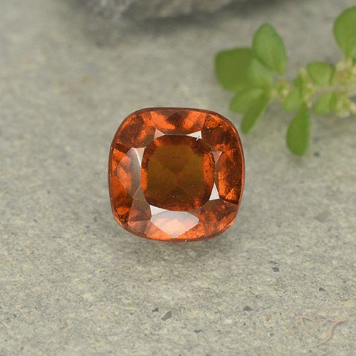 1.81ct Natural Laranja médio-escuro granada hessonita, Almofada, VVS-VS