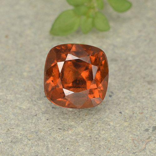 1.83ct Natural laranja avermelhado granada hessonita, Almofada, VS