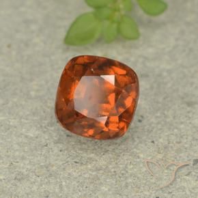 granada hessonita laranja avermelhado Natural 1.83ct, Almofada, VS
