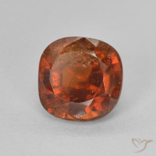 1.92ct Natural fogo laranja granada hessonita, Almofada, VS-SI
