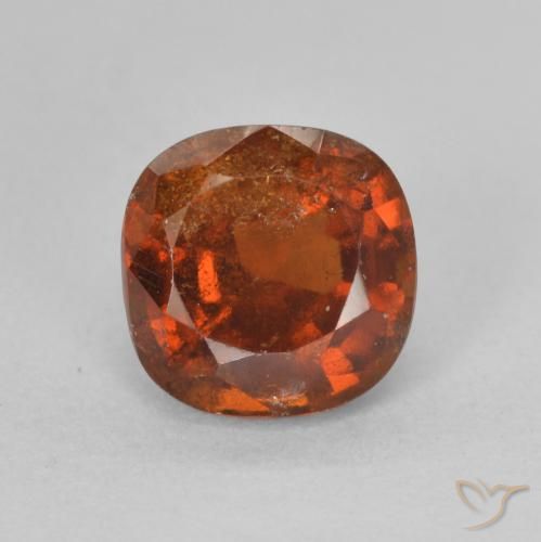 granada hessonita fogo laranja Natural 1.92ct, Almofada, VS-SI