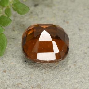 Granada hessonita laranja natural 1,95ct, almofada cortada, VVS-VS