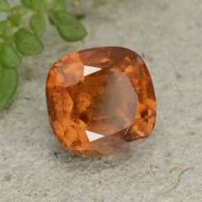 granada hessonita Laranja Profundo Natural 1.88ct, Almofada, VS-SI
